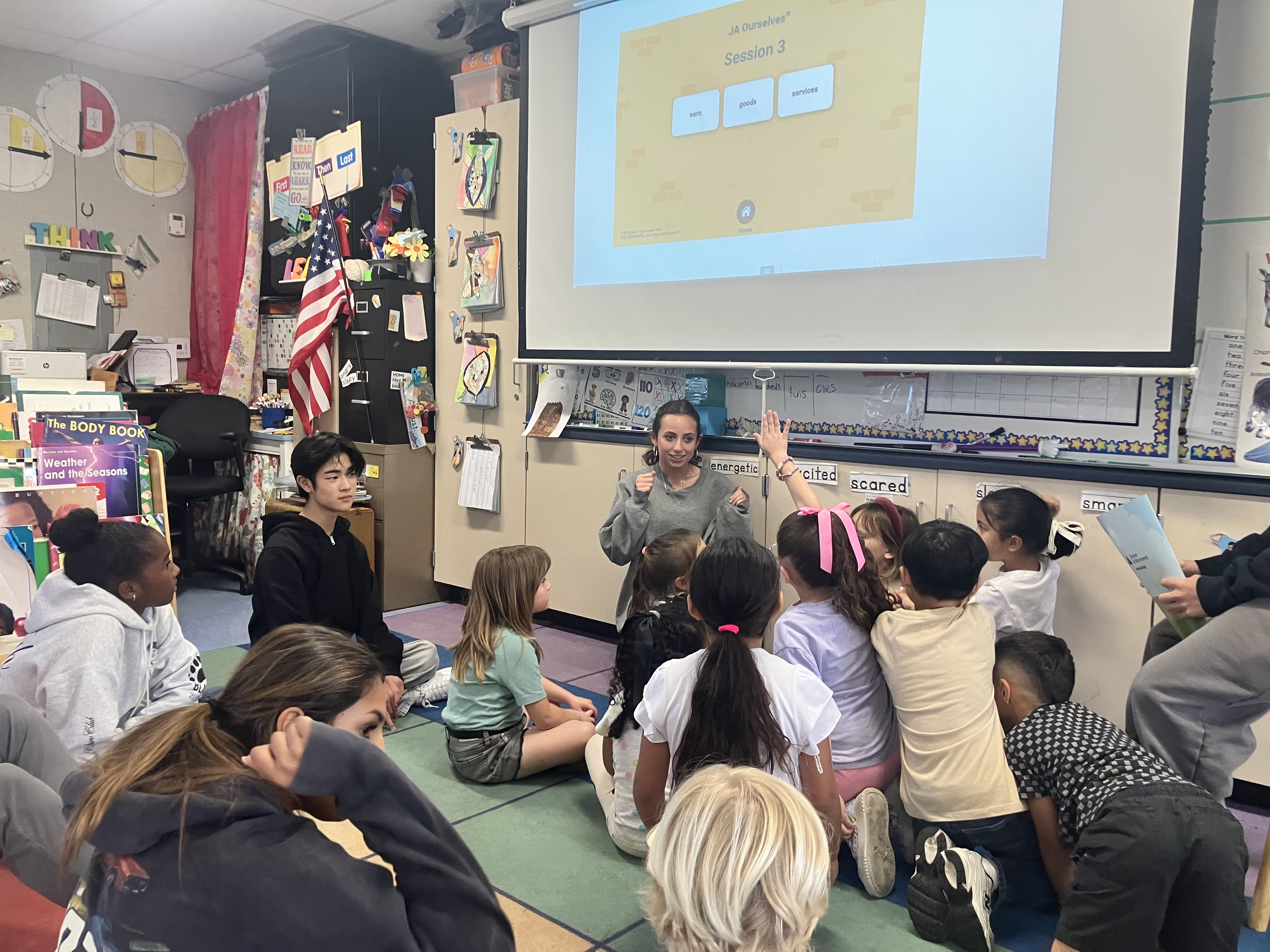 Lauren teaching students