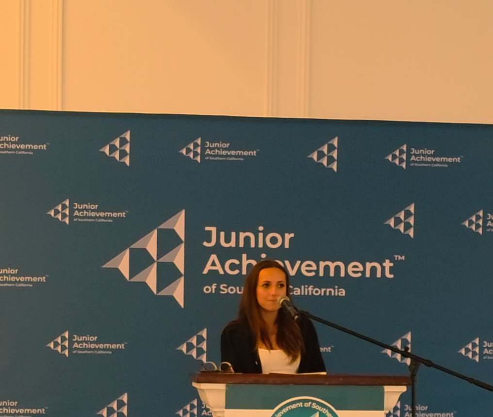 Lauren speaking at JA SoCal